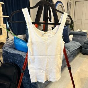 Levi's Ribbed Knit Tank in White